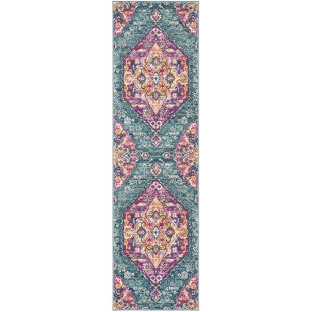 Safavieh 2 ft.-3 in. x 8 ft. Runner Madison Power Loomed Rug, Blue and Fuchsia MAD119C-28